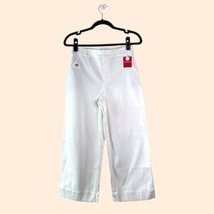 SPANX Stretch Twill Cropped Wide Pants White
